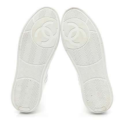 Chanel Calfskin CC High Top Sneaker 40 White 6 of 9