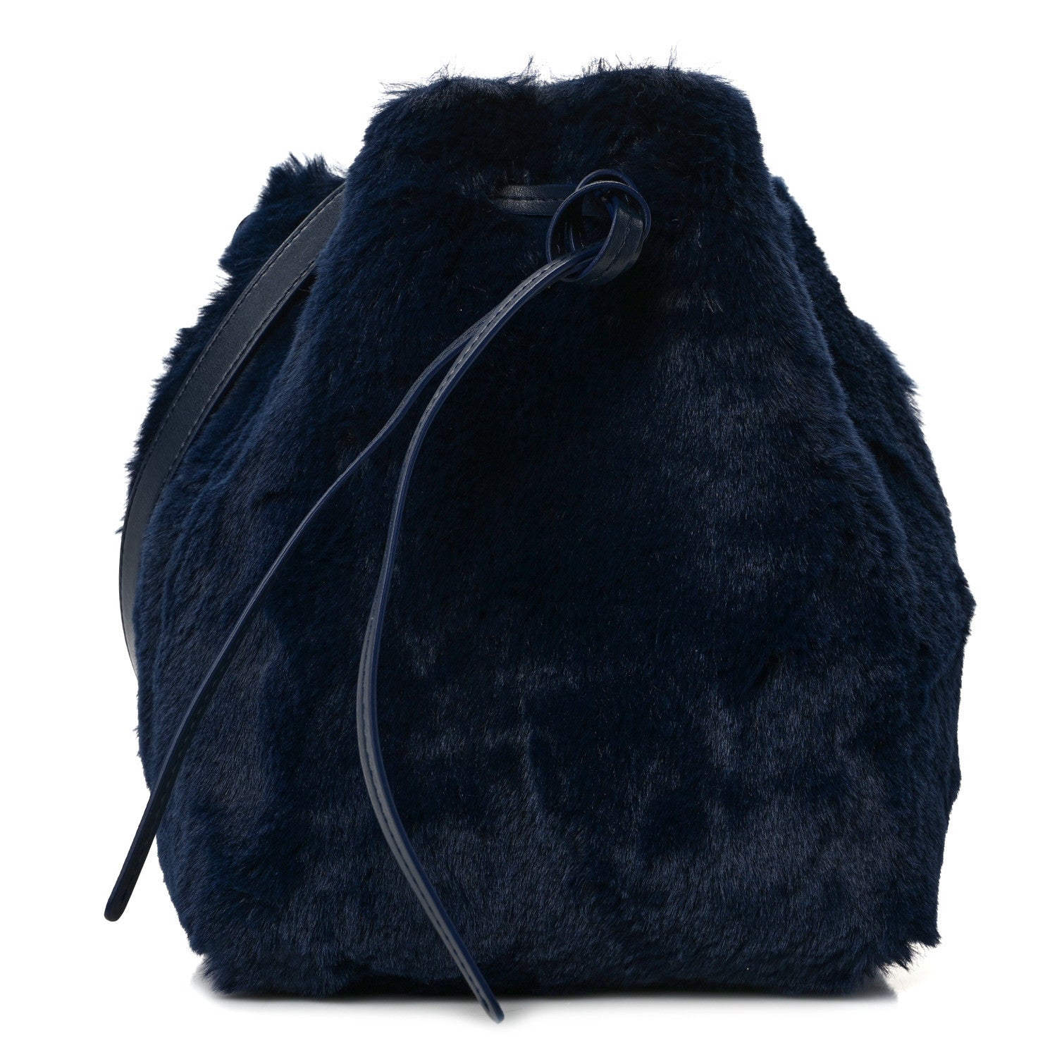 Mansur Gavriel Faux Fur Mini Bucket Bag Blueberry 1 of 13