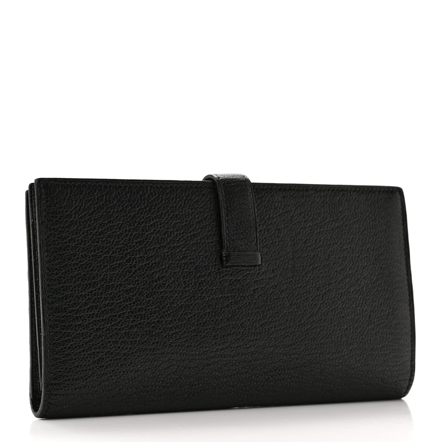 Hermes Chevre Mysore Bearn Gusset Wallet Black 3 of 11