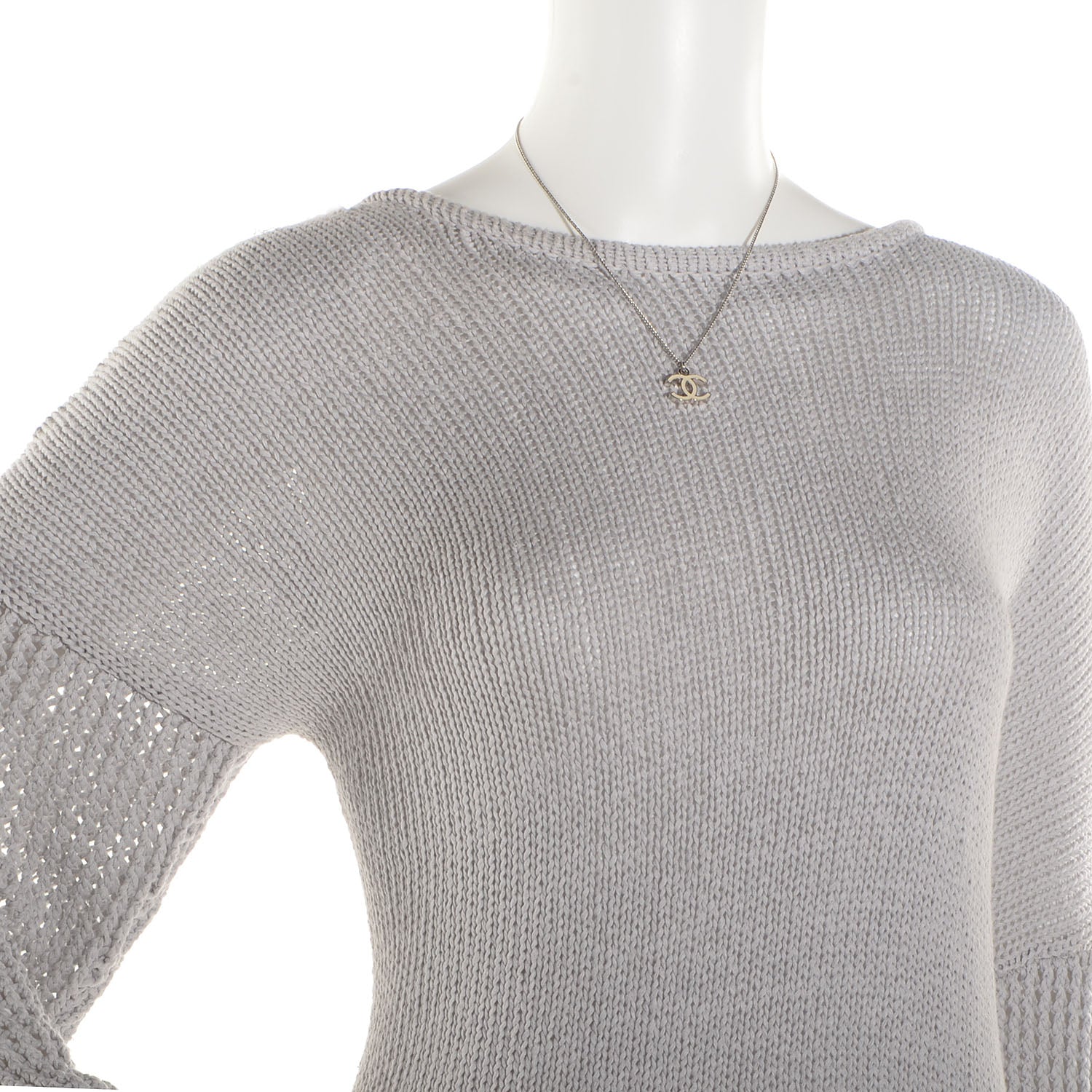 Chanel Enamel CC Necklace White 2 of 6