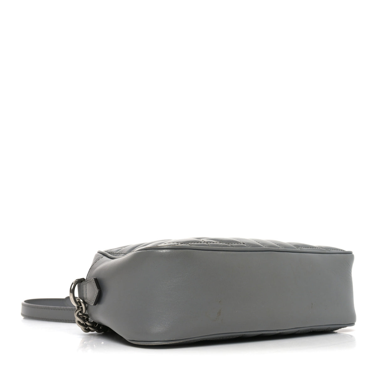 Calfskin Matelasse Aria Small GG Marmont Chain Shoulder Bag Deep Grey