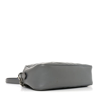 Gucci Calfskin Matelasse Aria Small GG Marmont Chain Shoulder Bag Deep Grey 4 of 11