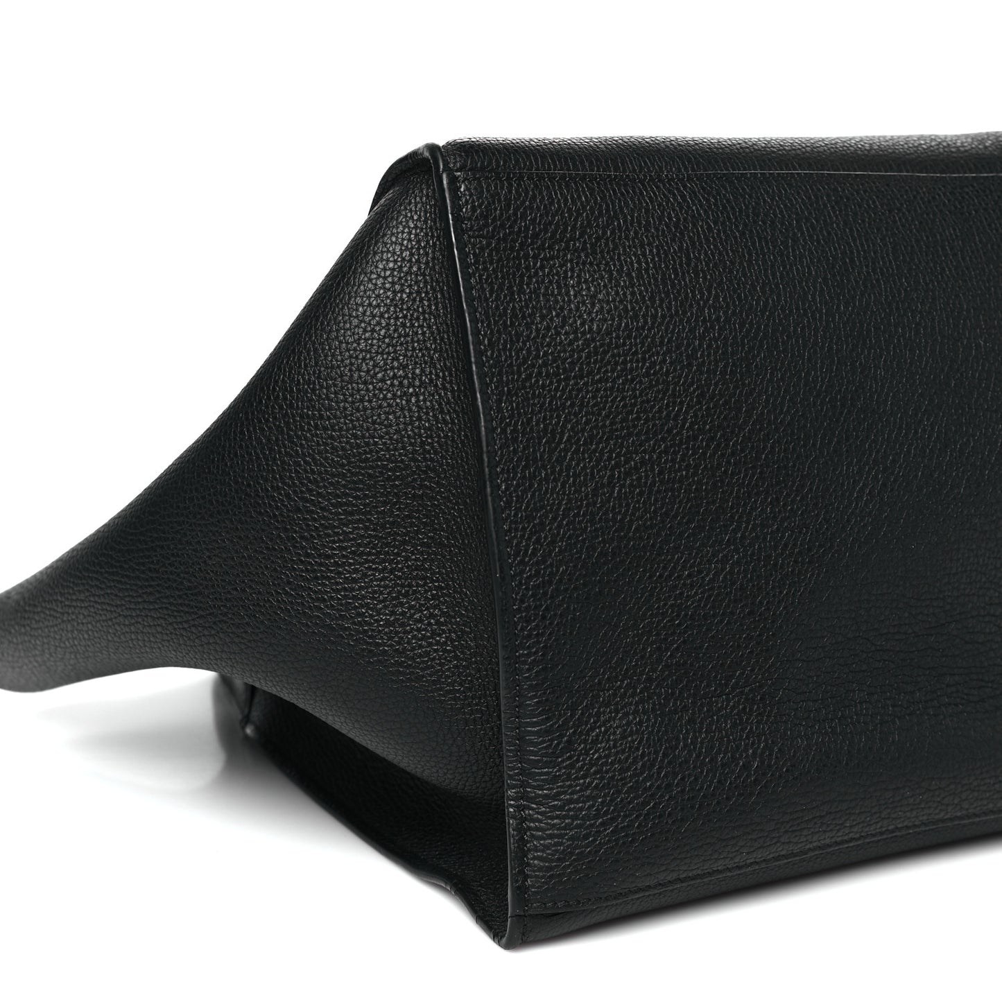 Supple Grained Calfskin Medium Big Bag Black