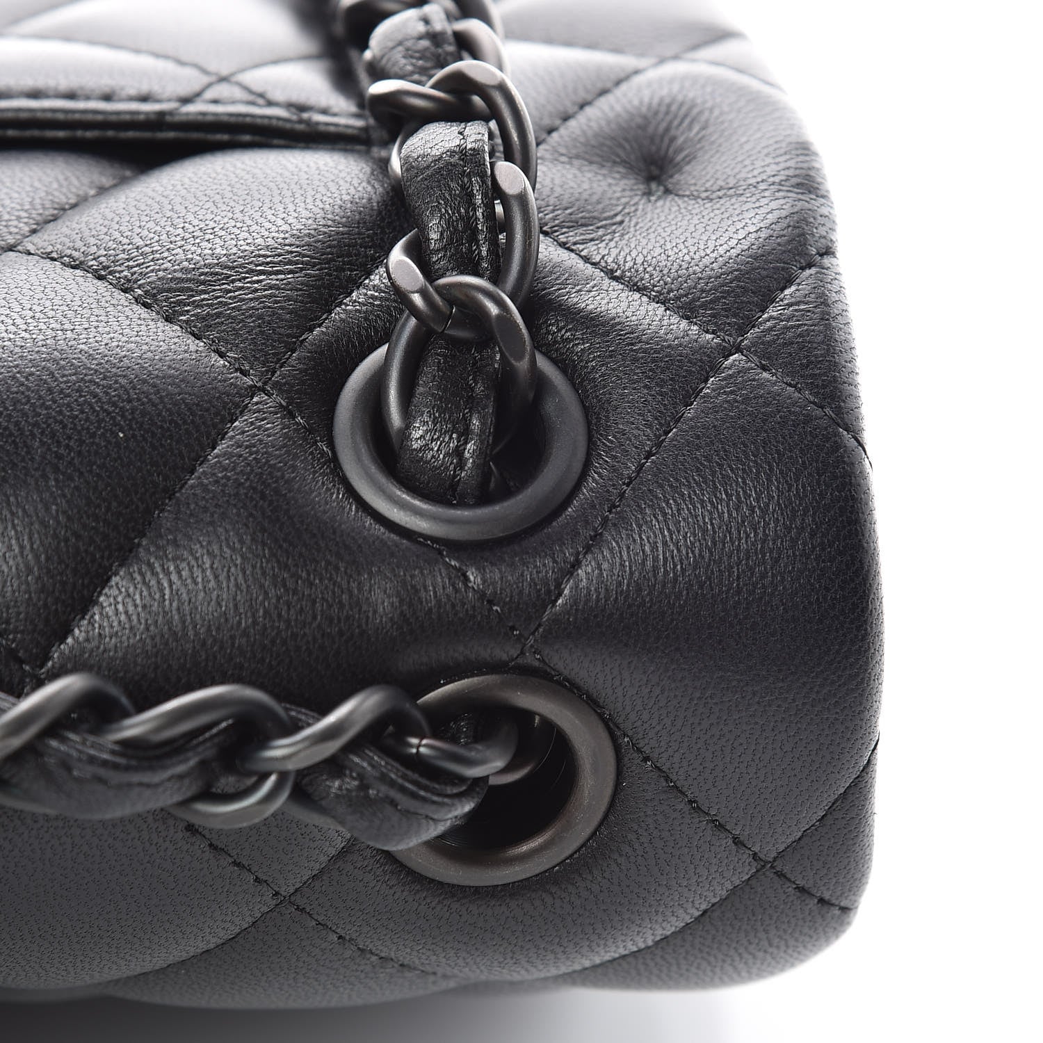 Chanel Lambskin Quilted Jumbo Double Flap So Black 14 of 25