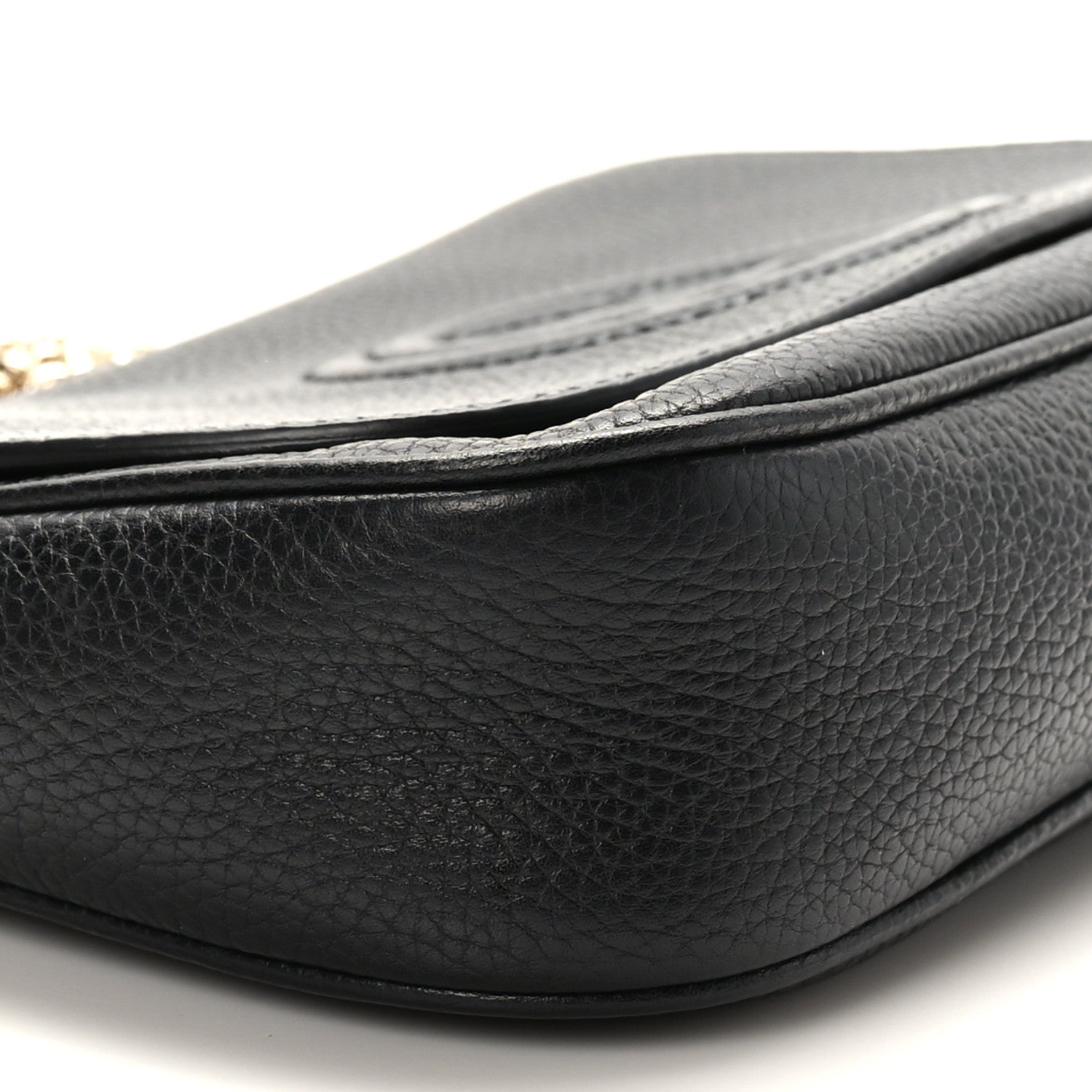 Gucci Pebbled Calfskin Medium Soho Flap Crossbody Black 8 of 9