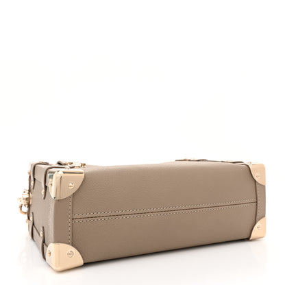 Louis Vuitton Calfskin Side Trunk MM Taupe 4 of 10