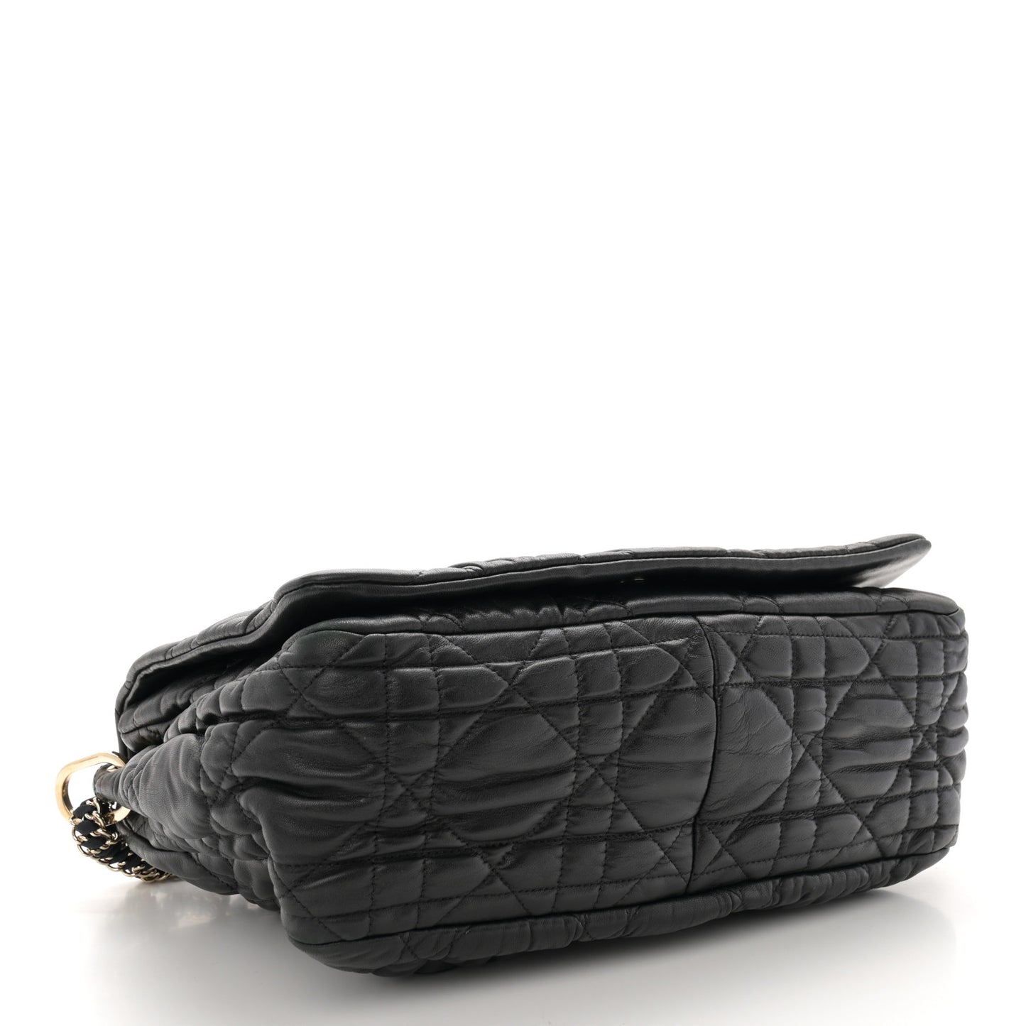 Lambskin Cannage Medium Delidior Flap Bag Black