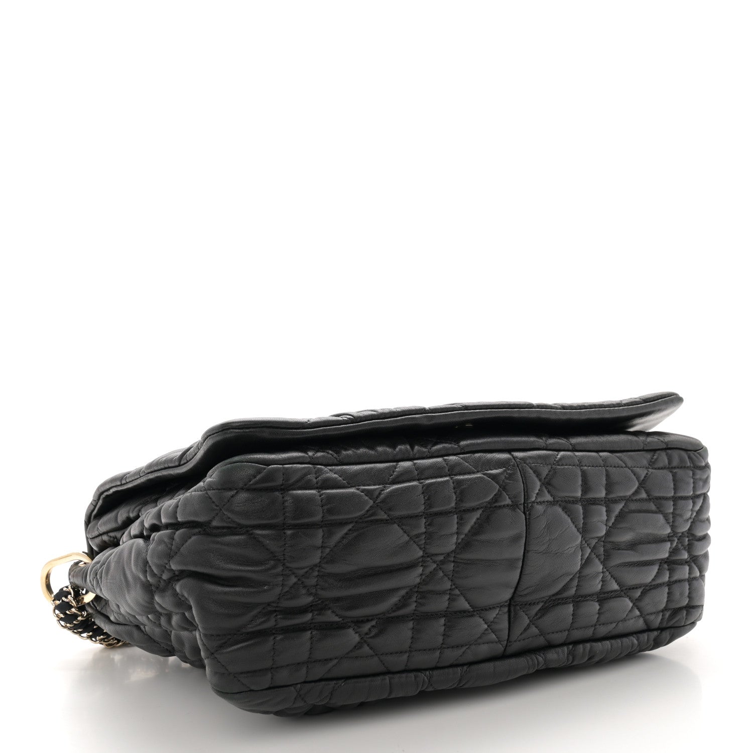 Christian Dior Lambskin Cannage Medium Delidior Flap Bag Black 4 of 13