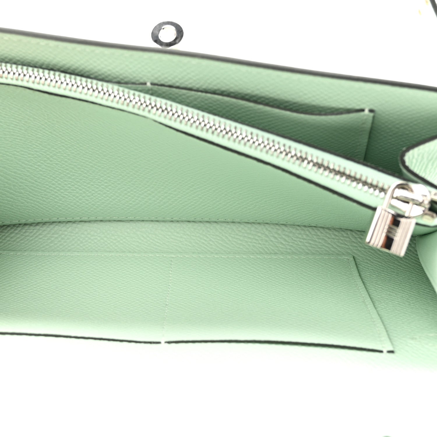 Hermes Epsom Kelly Wallet To Go Vert Peppermint 6 of 12