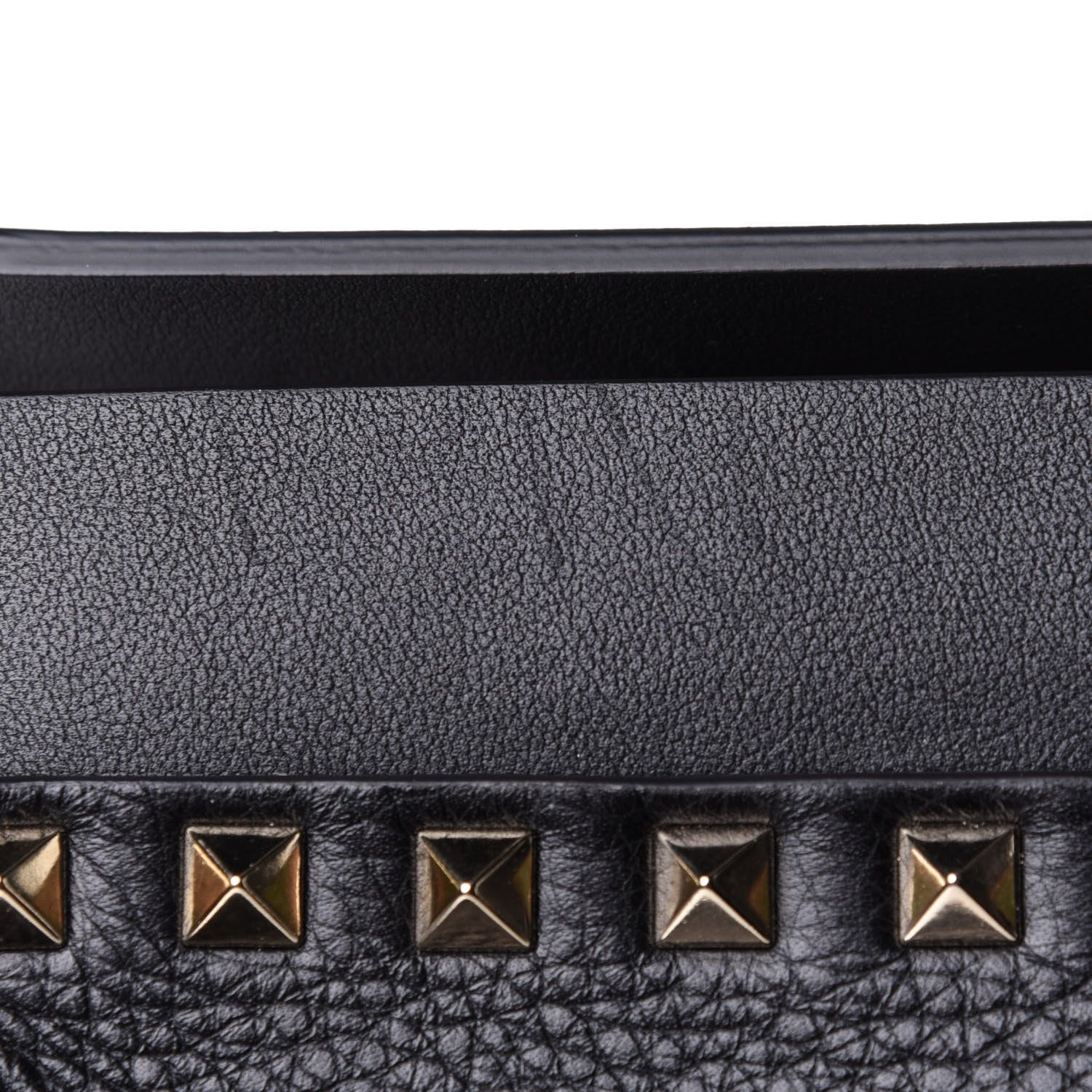 Valentino Garavani Grained Calfskin Rockstud Flip Lock Briefcase Tote Black 9 of 9