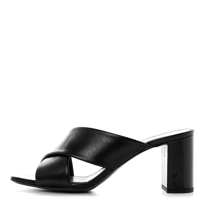 Saint Laurent Calfskin LouLou 70 Mules 40 Black 1 of 9