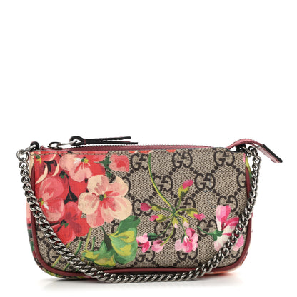 Gucci GG Supreme Monogram Blooms Mini Chain Bag Beige Multicolor Dry Rose 1 of 7