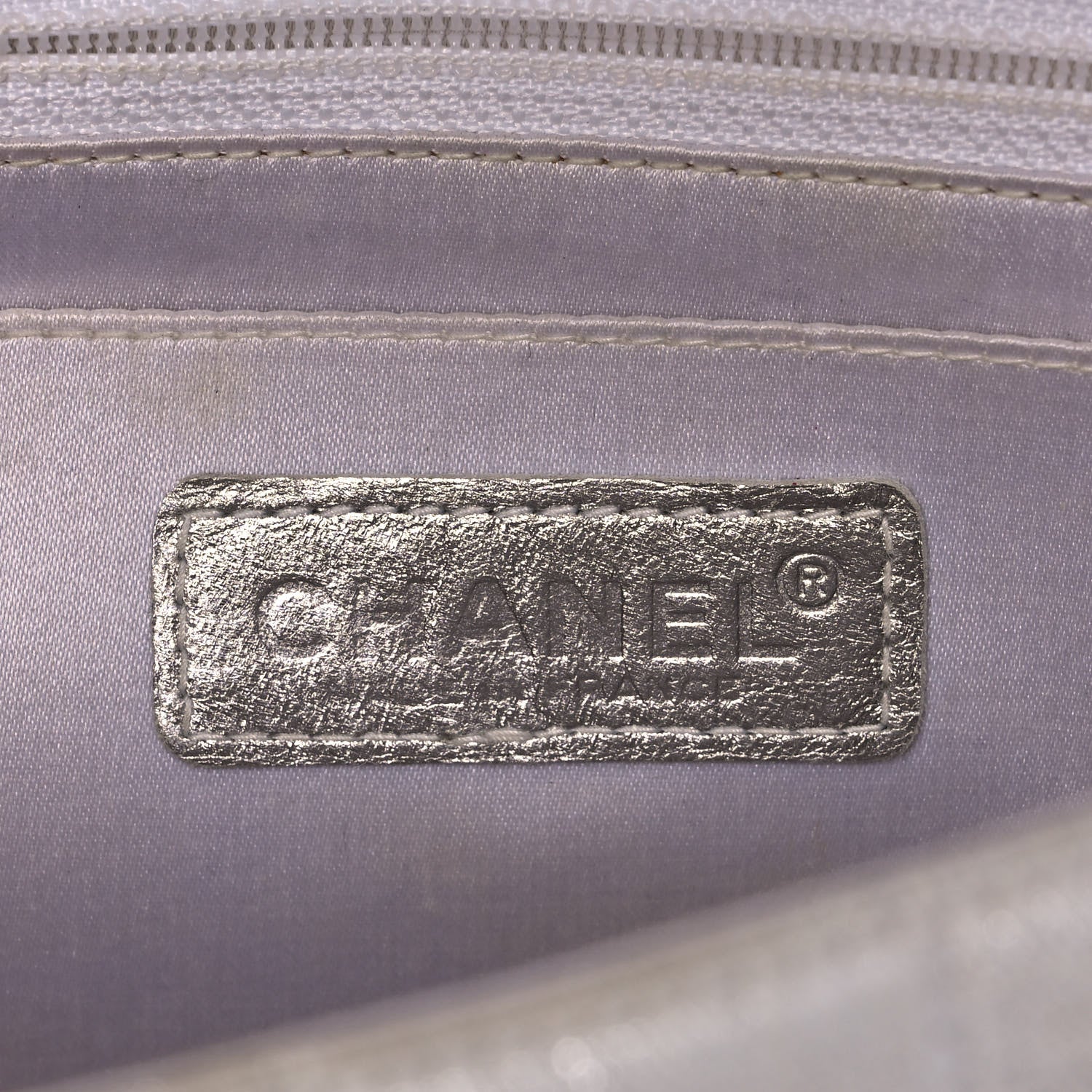Chanel Metallic Nylon Medium Travel Flap Light Silver 6 of 16
