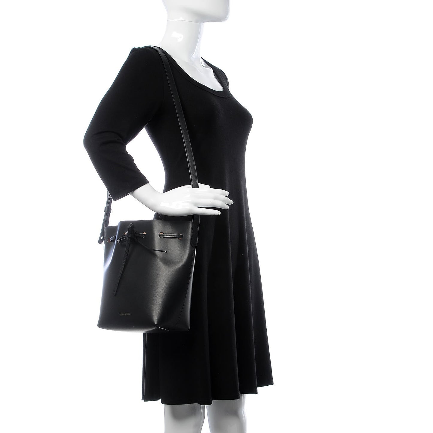 Calfskin Mini Bucket Bag Black