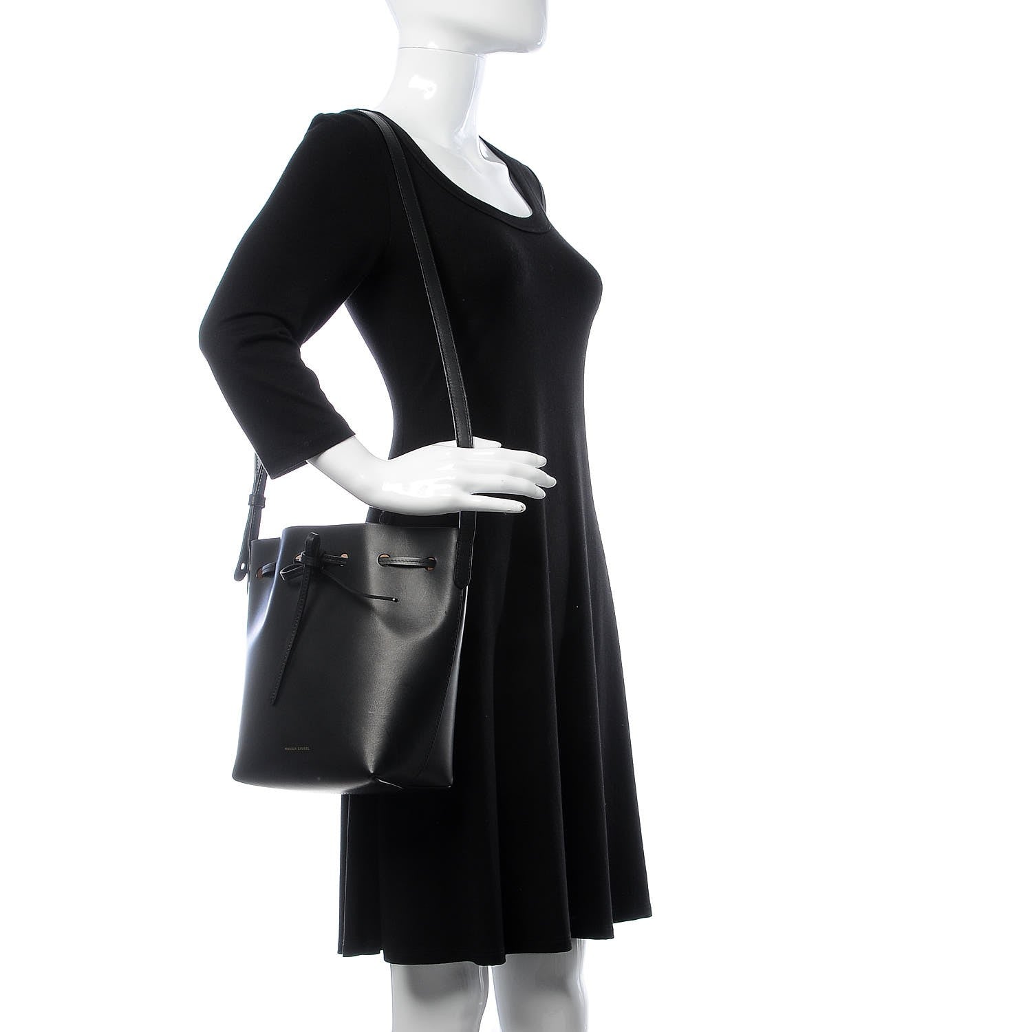 Mansur Gavriel Calfskin Mini Bucket Bag Black 2 of 8