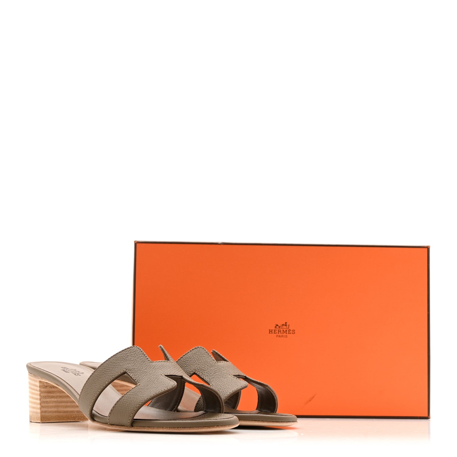 Hermes Epsom Oasis Sandals 37.5 Etoupe 1823159 – FASHIONPHILE