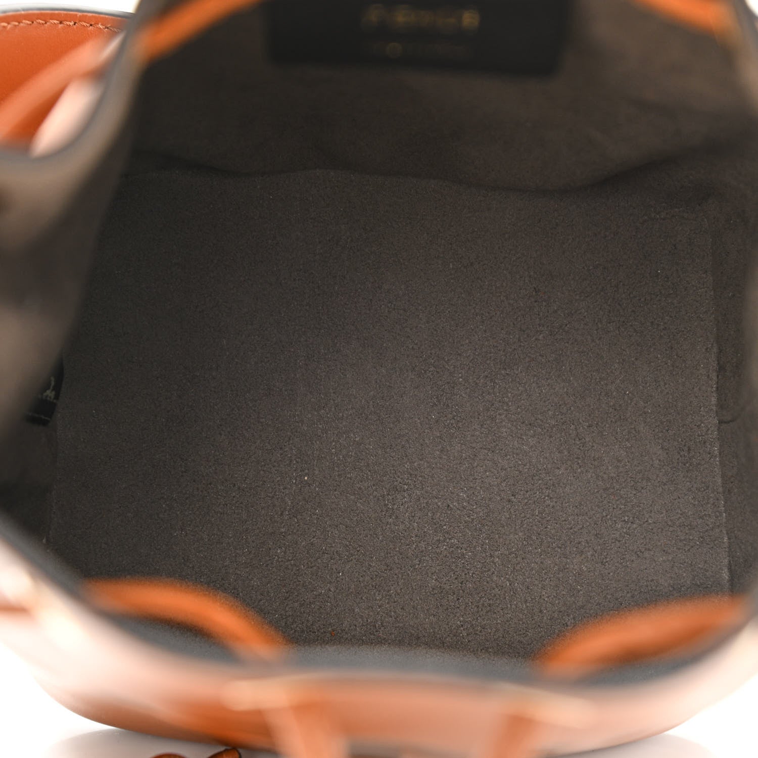 Fendi Vitello King F is Fendi Logo Embossed Mini Mon Tresor Bucket Bag Cuoio 5 of 10