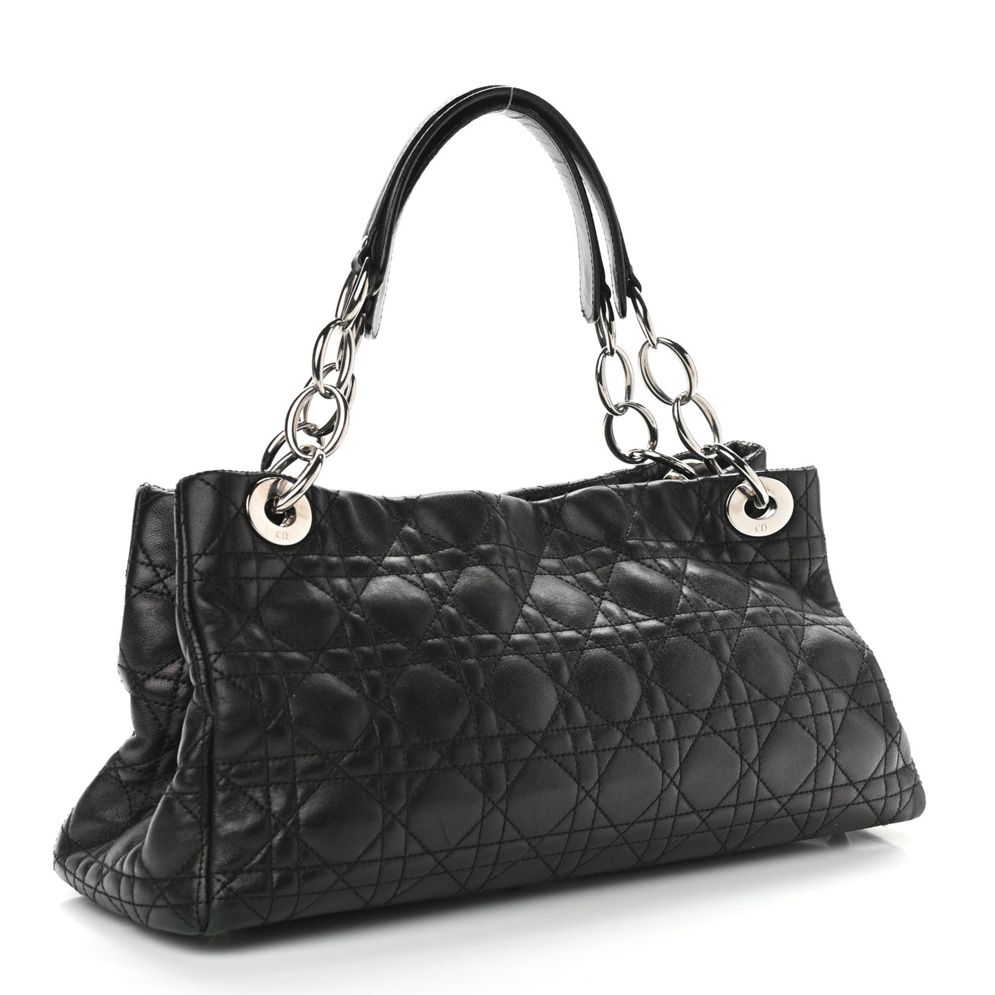 Lambskin Cannage Soft East West Tote Black