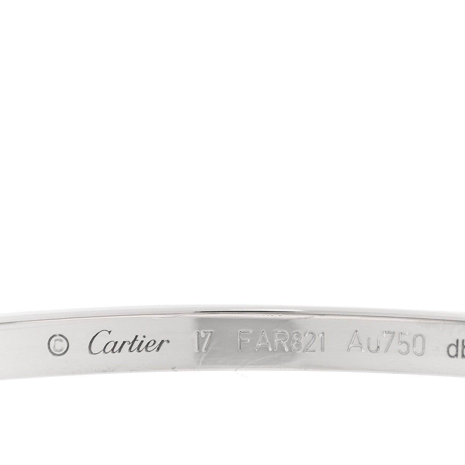 Cartier 18K White Gold Small LOVE Bracelet 17 3 of 7