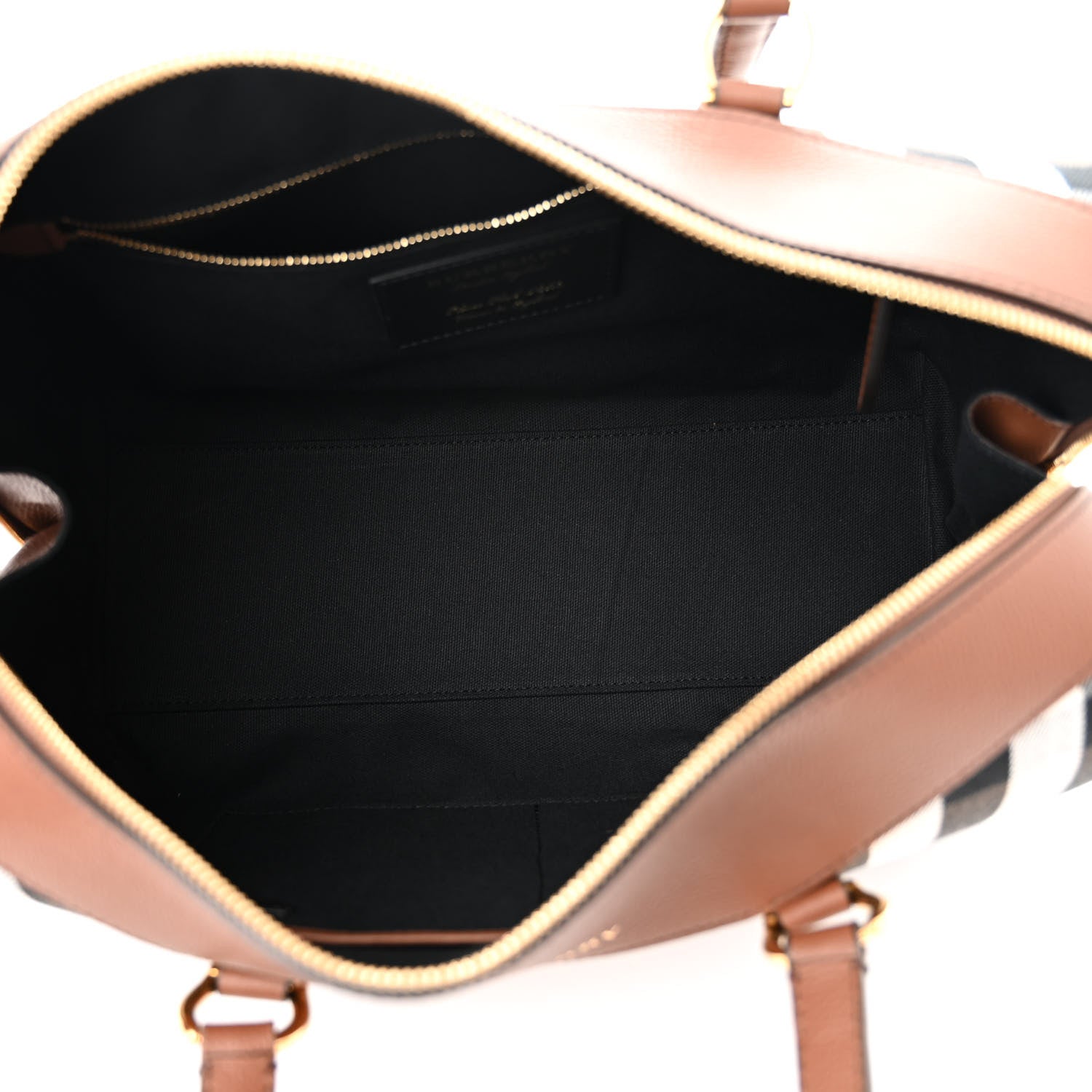 Burberry House Check Derby Calfskin Medium Alchester Bowling Bag Tan 5 of 9