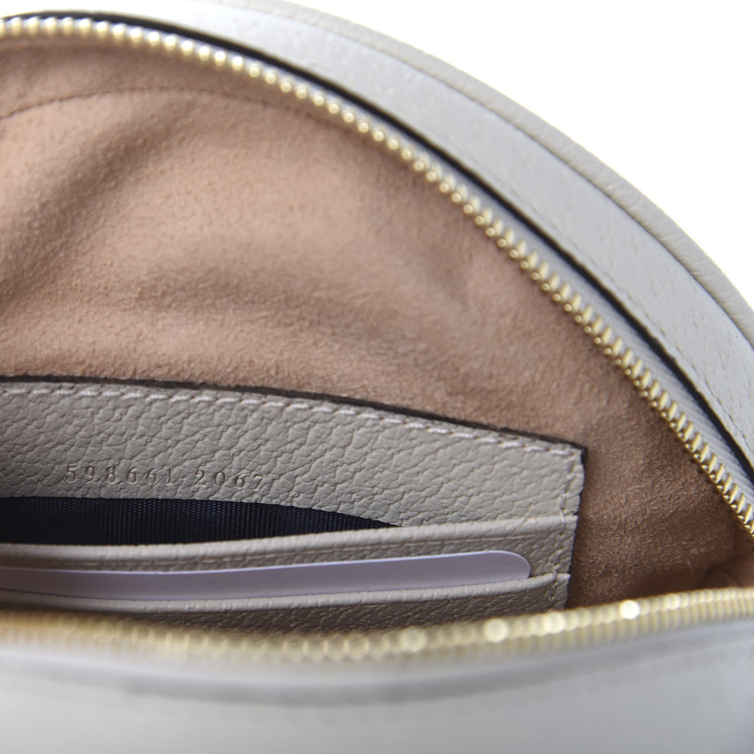 Gucci Textured Calfskin Web Mini Ophidia Round Backpack Mystic White 8 of 10