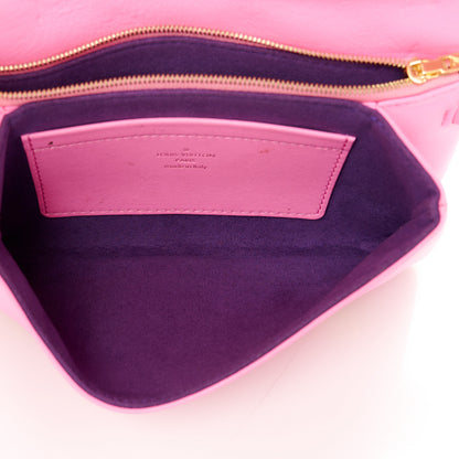 Louis Vuitton Lambskin Embossed Monogram Vuittamins Pochette Coussin Rose Violet 5 of 10