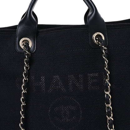 Chanel Mixed Fibers Medium Deauville Tote Black 9 of 12