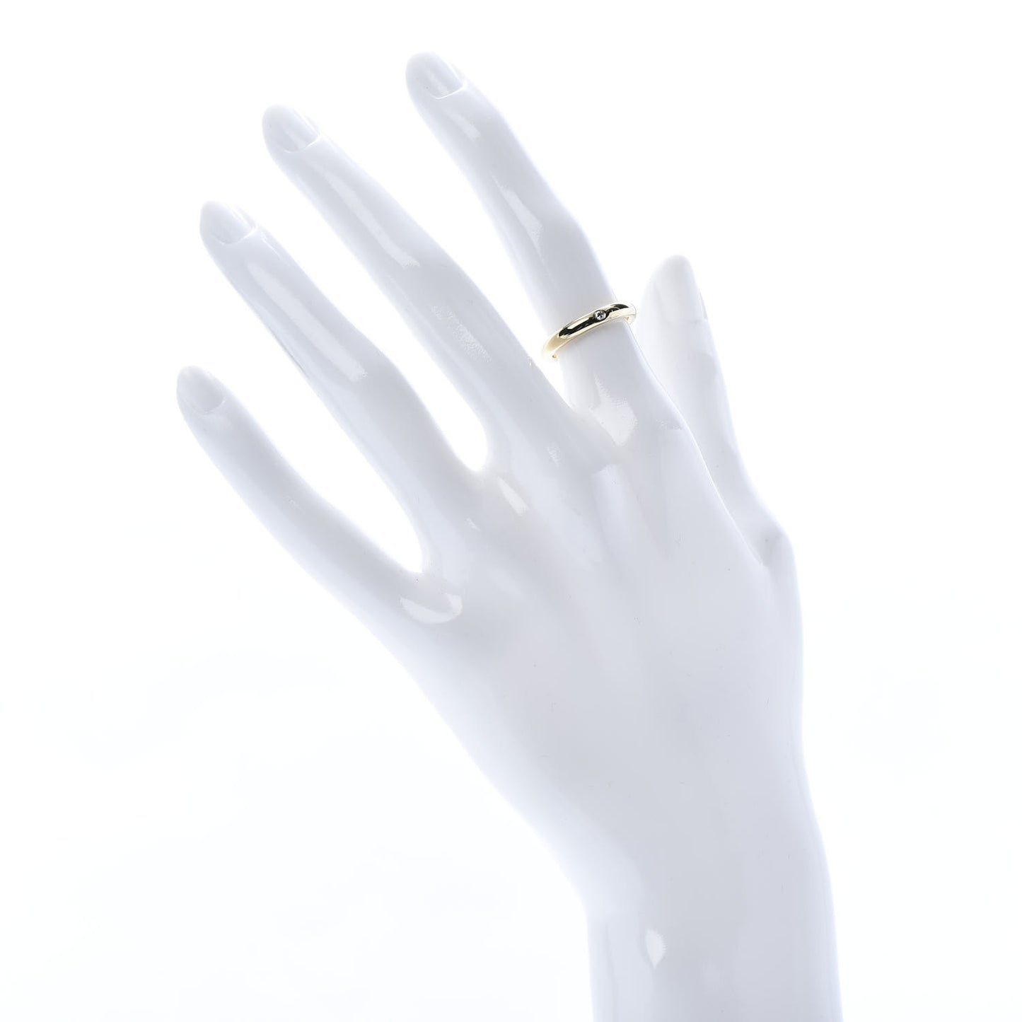 18K Yellow Gold Diamond Elsa Peretti Band Ring 48 4.5