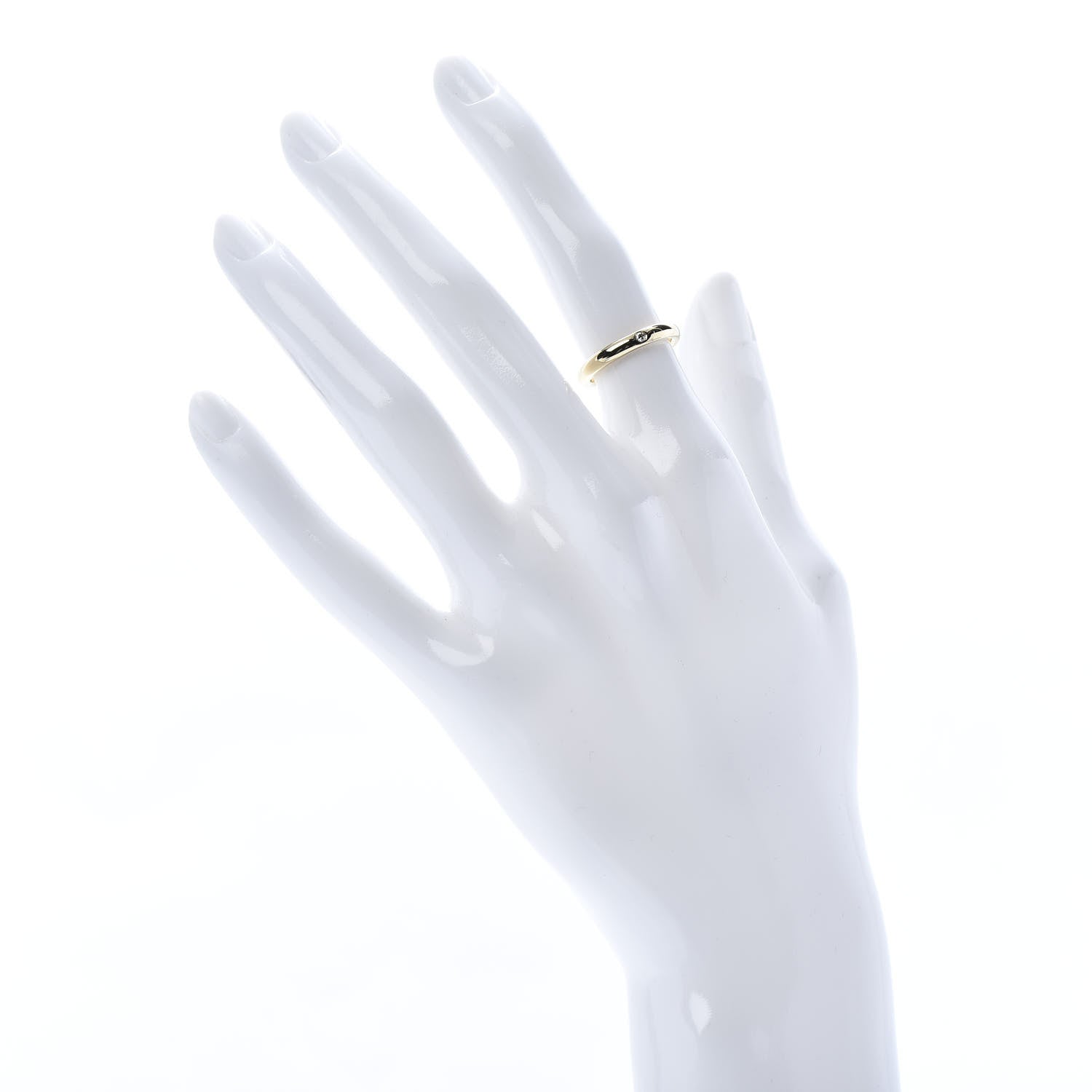 Tiffany 18K Yellow Gold Diamond Elsa Peretti Band Ring 48 4.5 2 of 5