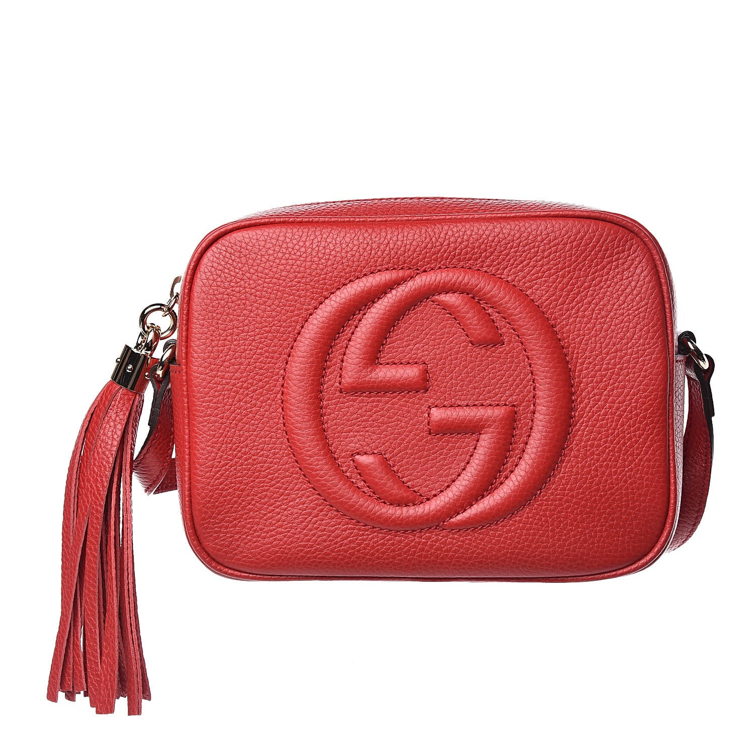 Gucci Pebbled Calfskin Small Soho Disco Bag Tabasco Red 1 of 10