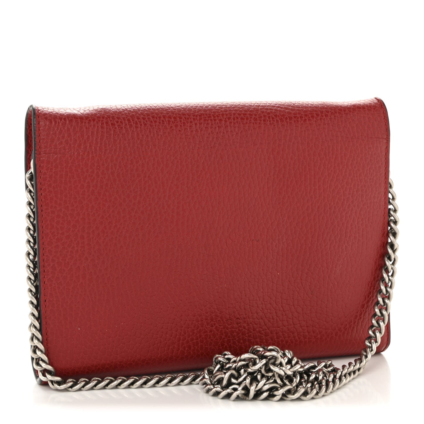 Calfskin Mini Dionysus Chain Wallet Hibiscus Red