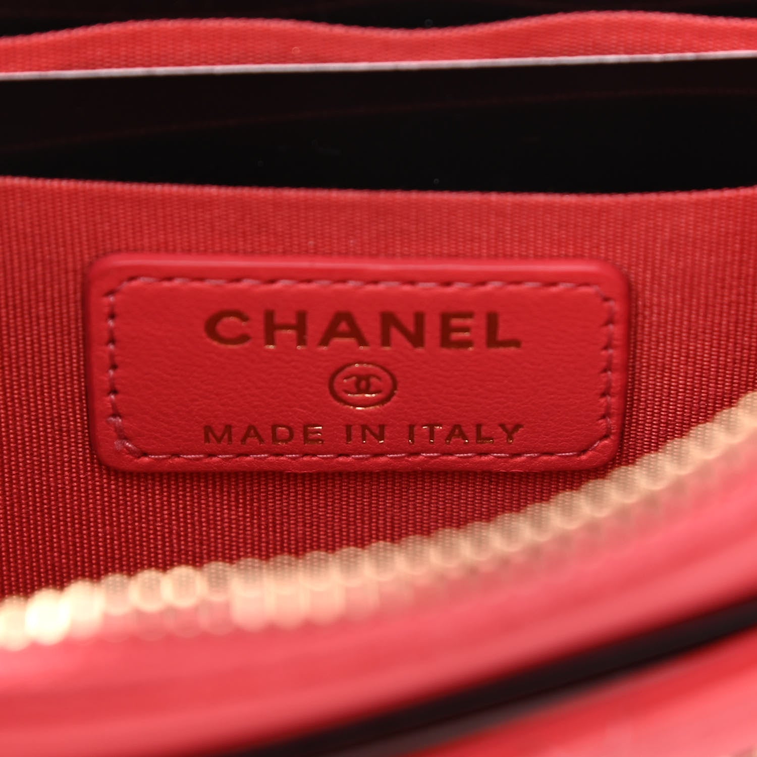 Chanel Lambskin Quilted Camellia Pouch With Handle Red 7 of 11