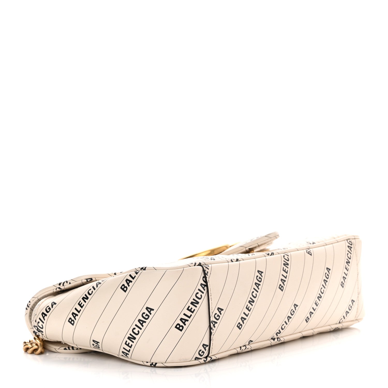 Gucci X BALENCIAGA Calfskin Matelasse Logo Print Small GG Marmont Shoulder Bag White 3 of 9