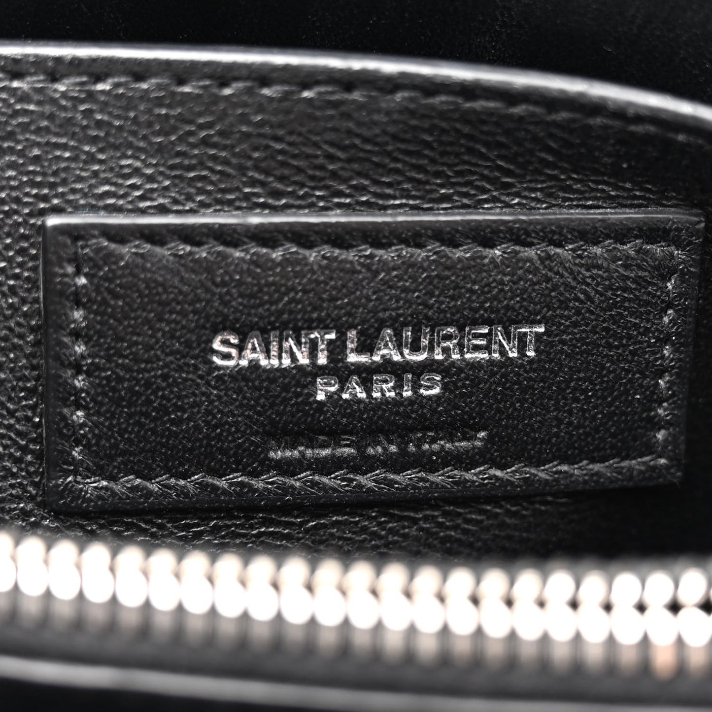 Calfskin Y Quilted Monogram Small Loulou Chain Satchel Black