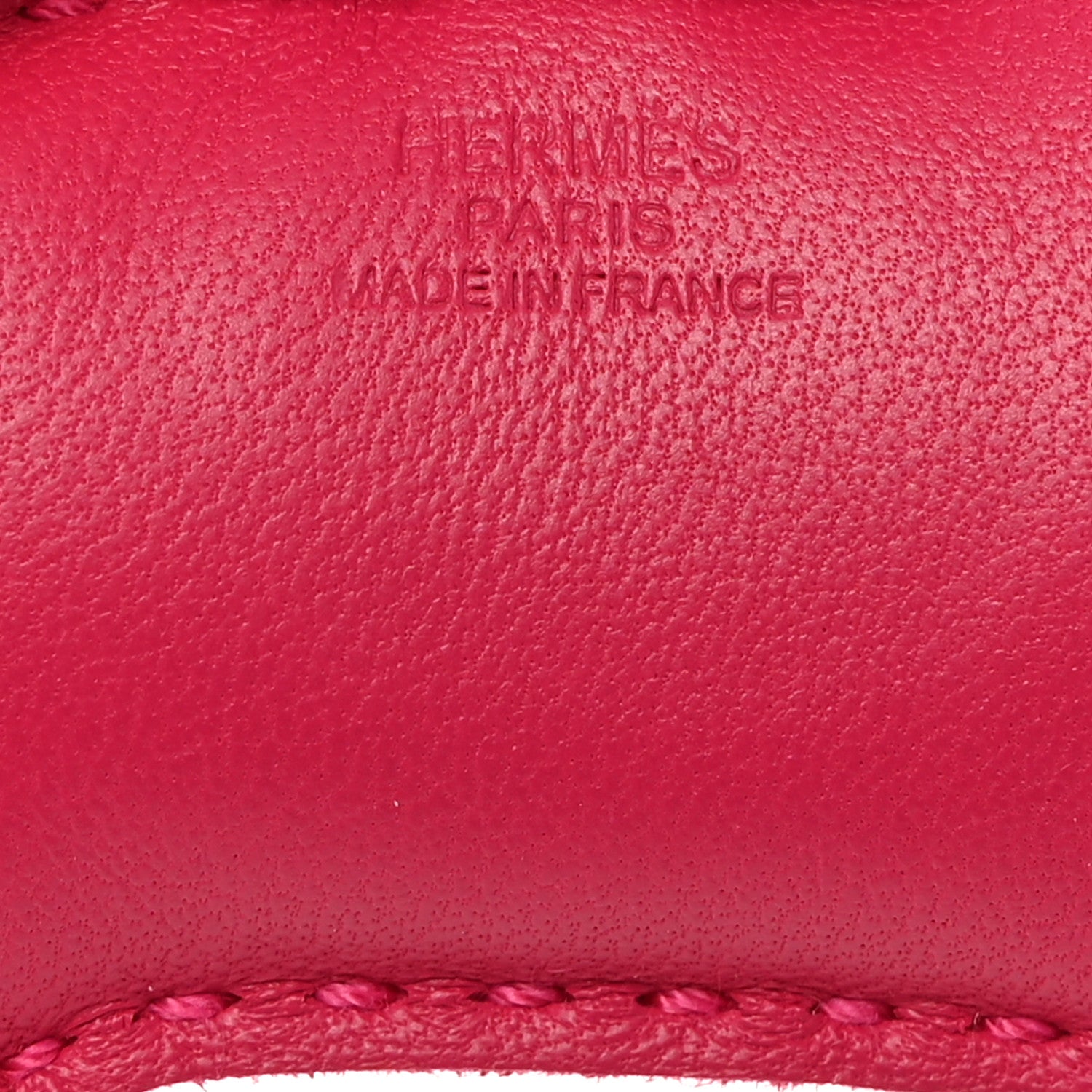 Hermes Milo Lambskin Grigri Rodeo Horse Bag Charm PM Rose Mexico 3 of 5