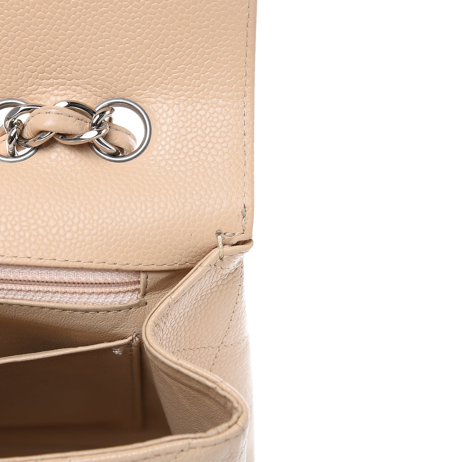 Chanel Caviar Quilted Jumbo Single Flap Beige Clair 10 of 11