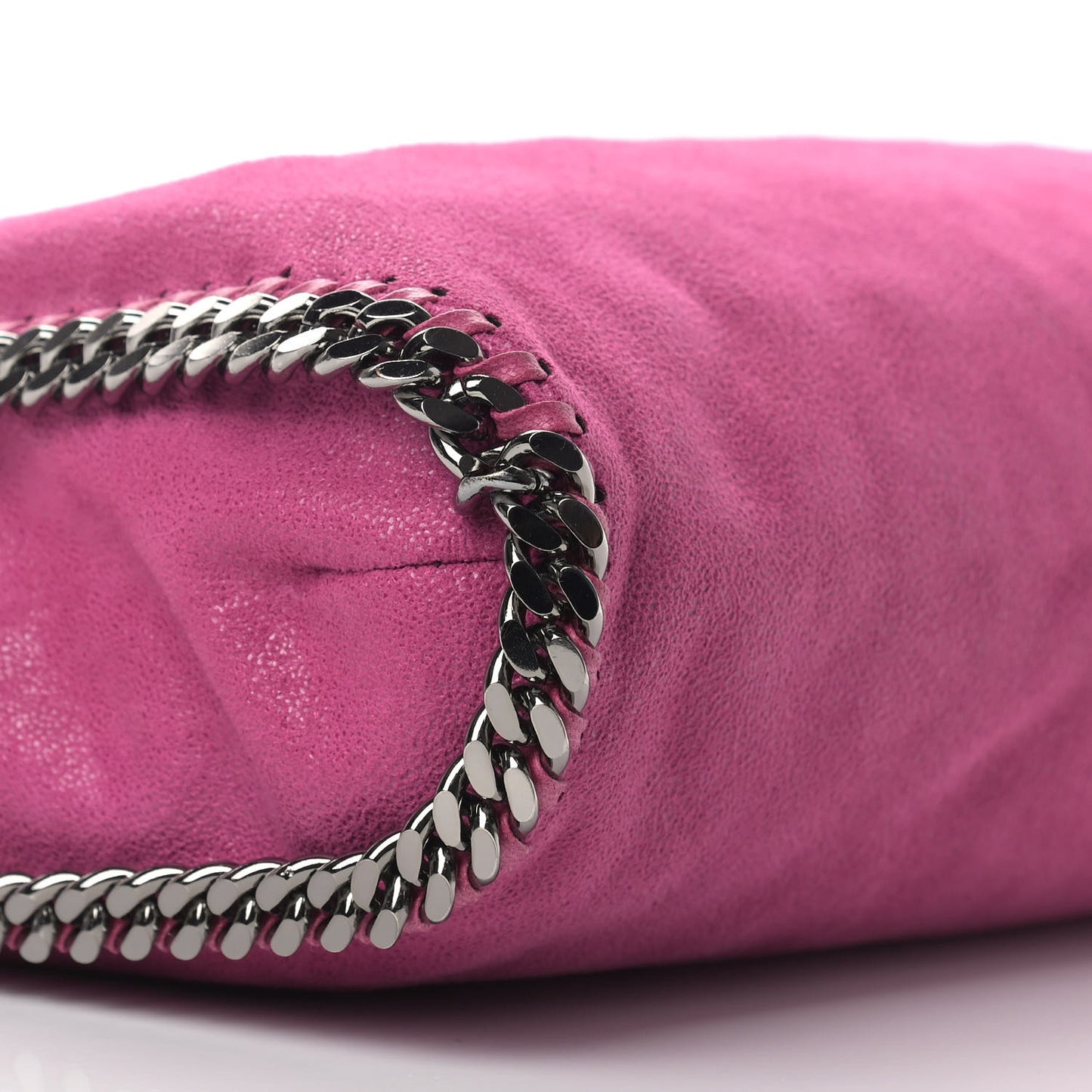 Shaggy Deer Falabella Fold Over Tote Hot Pink