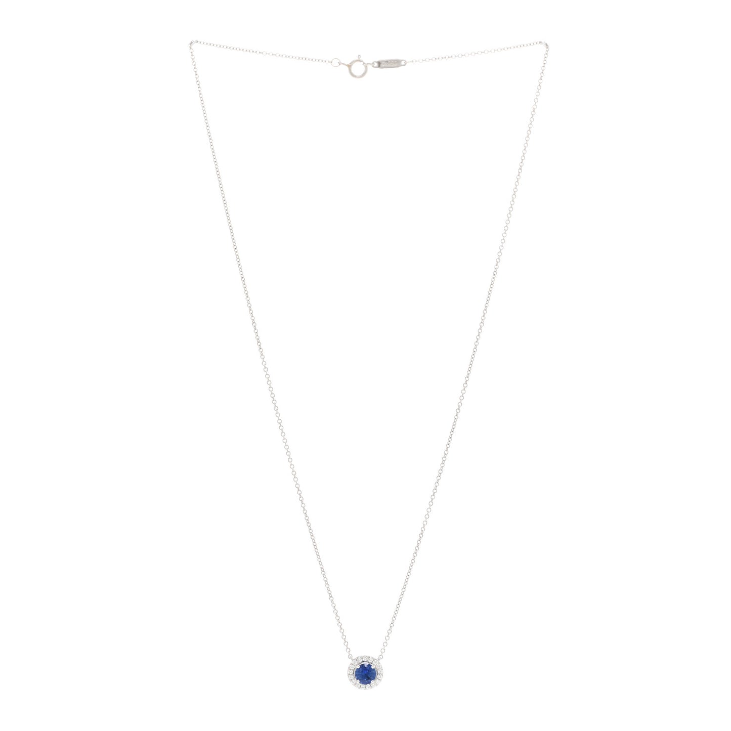 Platinum Diamond Tanzanite Soleste Pendant Necklace