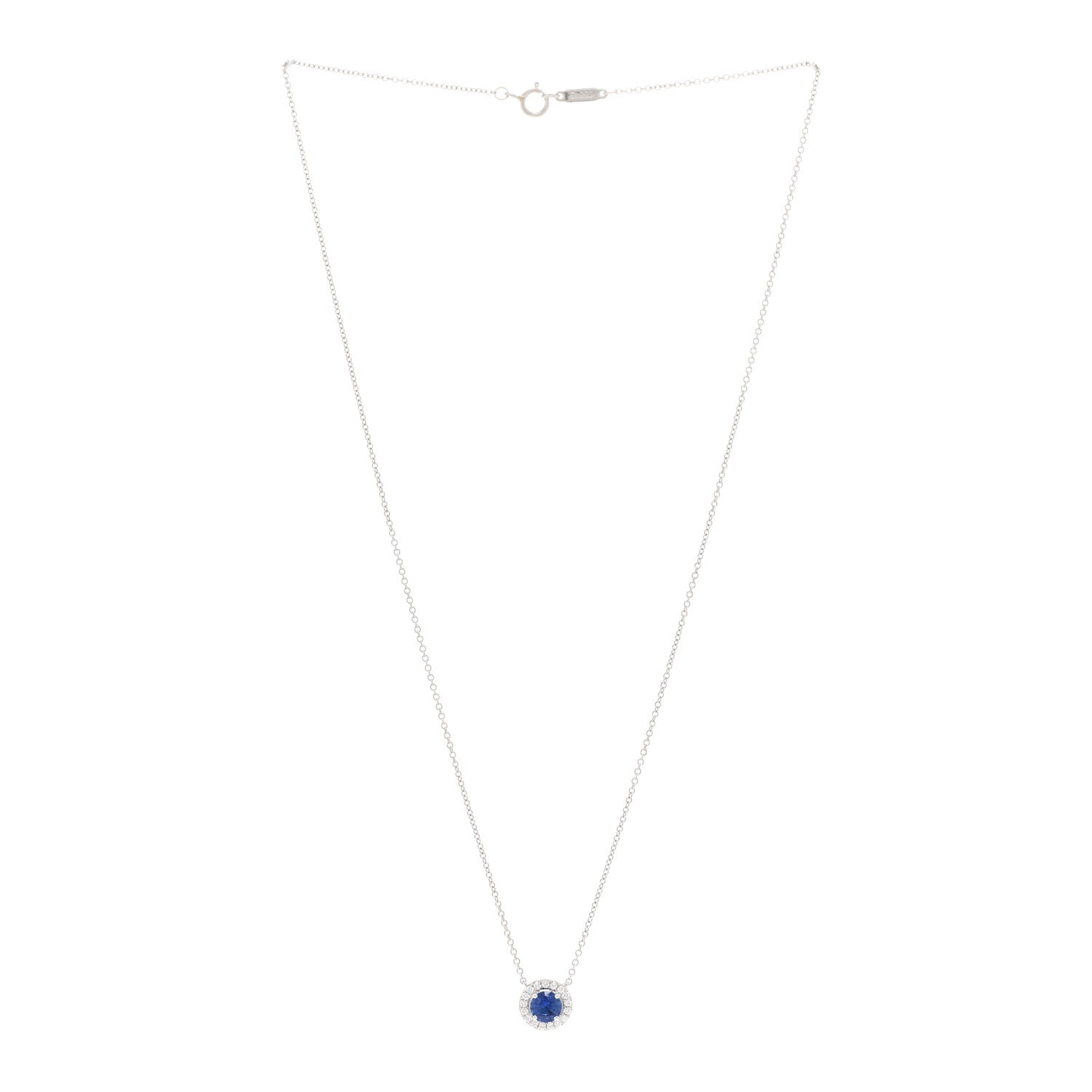 Tiffany Platinum Diamond Tanzanite Soleste Pendant Necklace 3 of 5