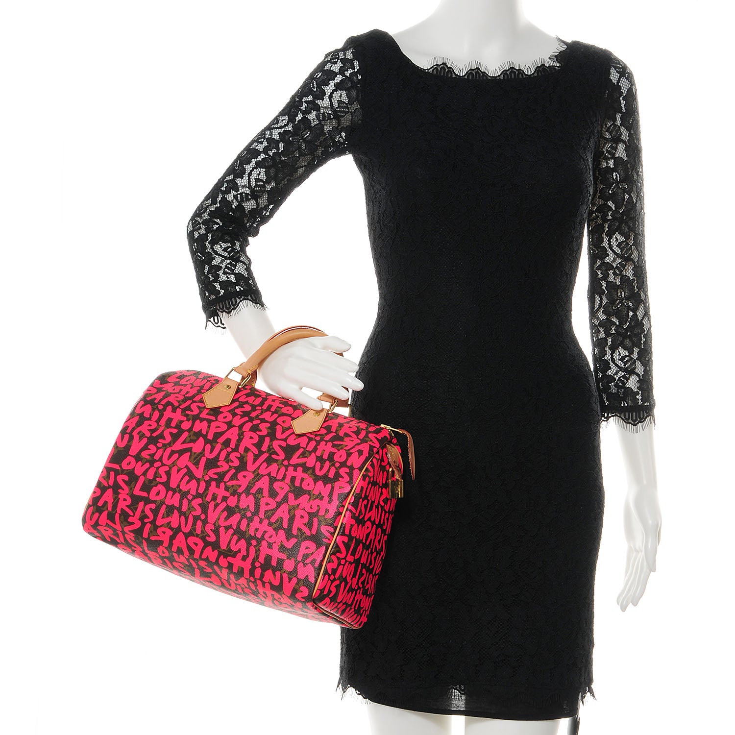 Louis Vuitton Monogram Graffiti Speedy 30 Fuchsia 2 of 7