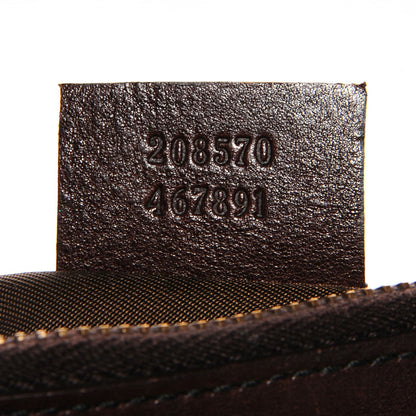Gucci Crystal Monogram Babouska Wristlet Dark Brown 7 of 8
