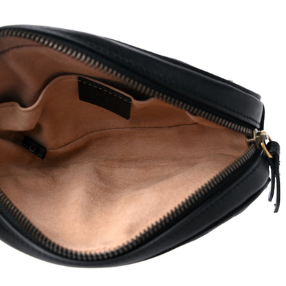 Gucci Calfskin Matelasse GG Marmont Belt Bag 85 34 Black 5 of 10