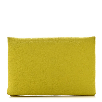 Hermes Chevre Mysore Calvi Card Case Lime 1 of 7