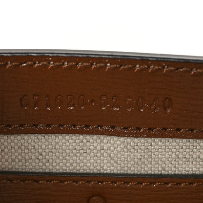 Gucci GG Supreme Monogram Azalea Calfskin Mini Retro Interlocking G Flap Shoulder Bag Beige Ebony Brown Sugar 7 of 11