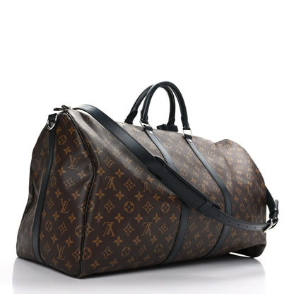 Louis Vuitton Monogram Macassar Keepall Bandouliere 55 3 of 10