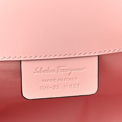 Salvatore Ferragamo Calfskin Studio Top Handle Bag Black Pink 7 of 9