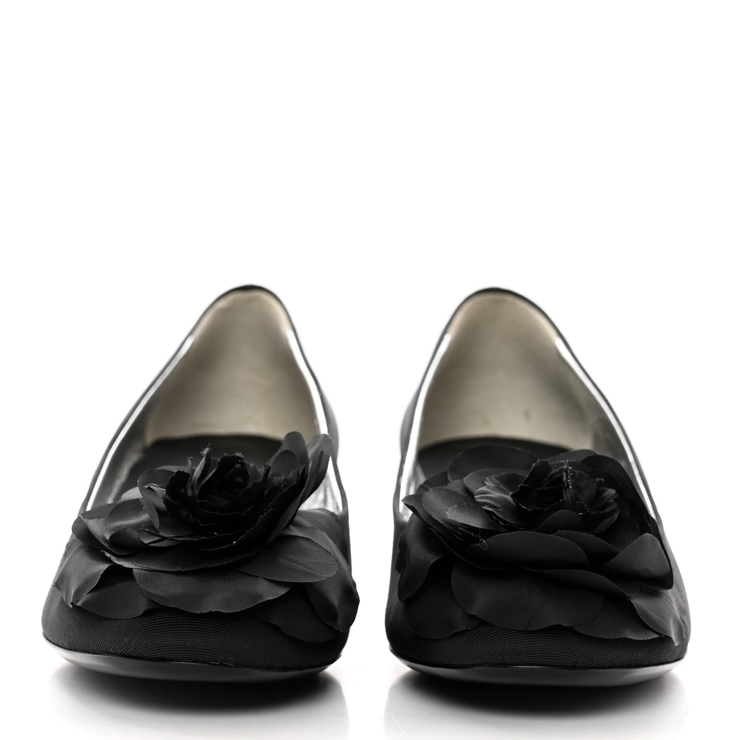 Grosgrain Camellia Pumps 39.5 Black