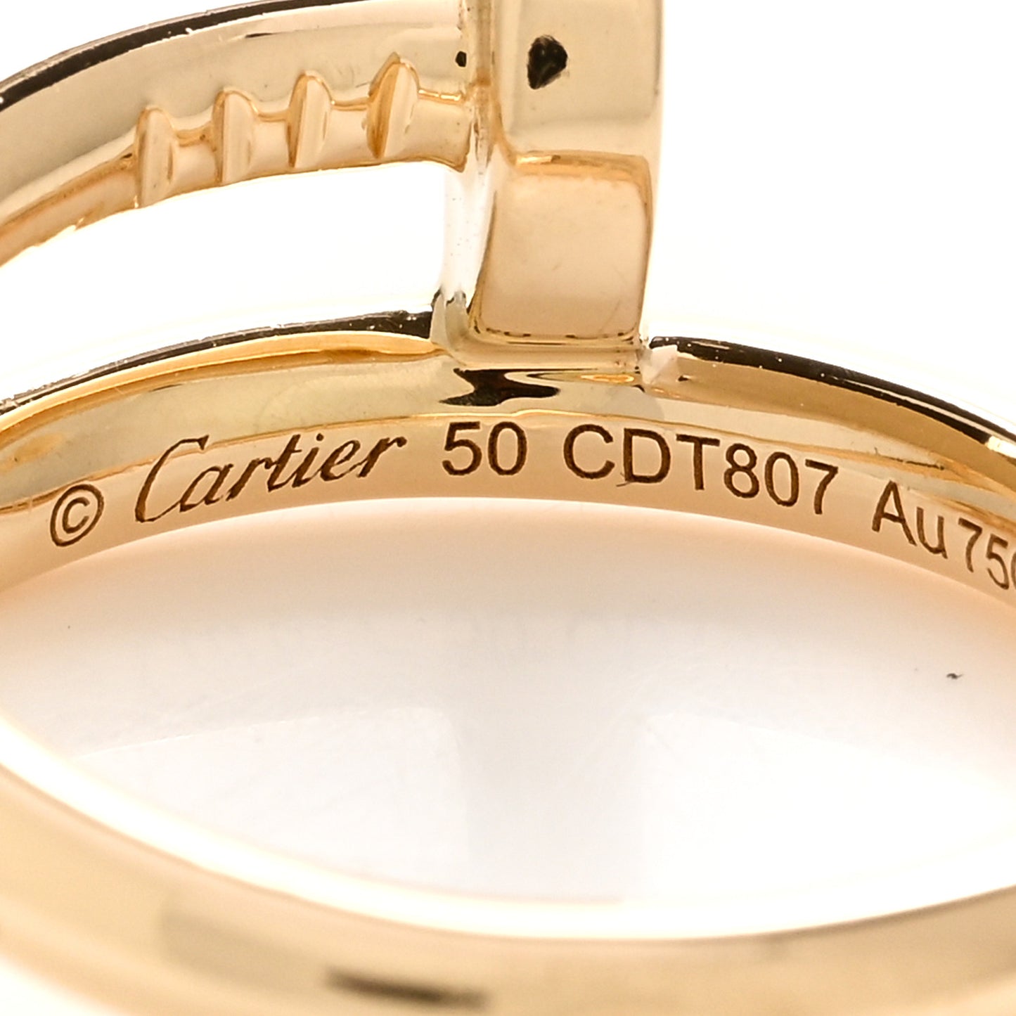 18K Yellow Gold Juste Un Clou Ring 50 5.25