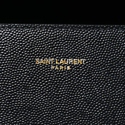 Saint Laurent Grain de Poudre Mini Classic Monogram Cassandra Top Handle Black Rouge Legion 7 of 11