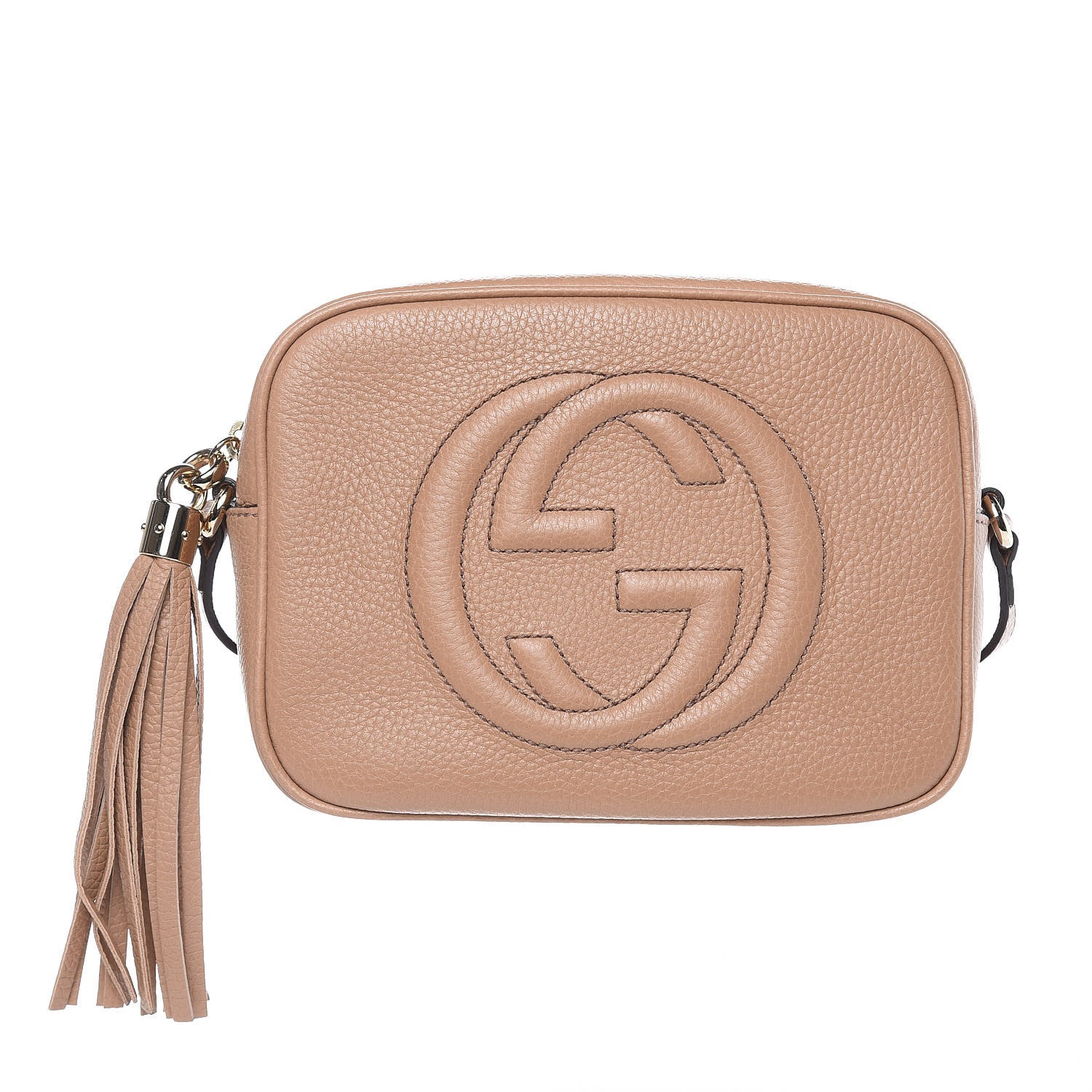 Gucci Pebbled Calfskin Small Soho Disco Bag Camelia 1 of 9